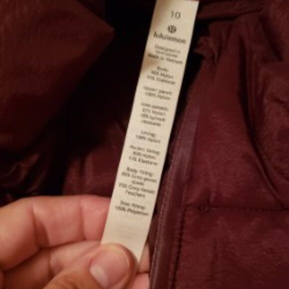 lululemon athletica Down for a Run vest, MAROON, size 10 - Picture 6 of 10